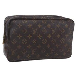 LOUIS VUITTON Monogram Trousse Toilette 28 Clutch Bag M47522 LV Auth 151986